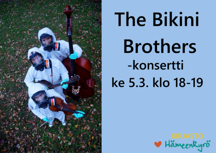 The Bikini Brothers-konsertti kirjastossa ke 5.3. klo 18-19.